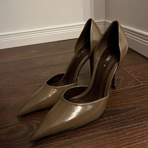 ZARA BROWN POINTY TOE HEELS - SIZE 8